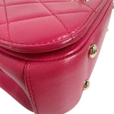 シャネル CHANEL トップハンドルチェーンショルダー ピンク/ゴールド金具 ラムスキン レディース ハンドバッグ