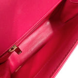 シャネル CHANEL トップハンドルチェーンショルダー ピンク/ゴールド金具 ラムスキン レディース ハンドバッグ