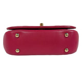 シャネル CHANEL トップハンドルチェーンショルダー ピンク/ゴールド金具 ラムスキン レディース ハンドバッグ