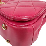 シャネル CHANEL トップハンドルチェーンショルダー ピンク/ゴールド金具 ラムスキン レディース ハンドバッグ