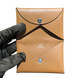 エルメス HERMES カルヴィ B刻 ゴールド エプソン レディース カードケース