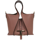 トッズ TOD’S Tタイムレスレザーショッピングバッグミニ ピンク レザー レザー レディース