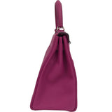 エルメス HERMES ケリー28 C刻 ローズパープル　シルバー金具 トゴ レディース ショルダーバッグ