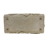 クリスチャン・ディオール Christian Dior レディディライトミディアム M0565OEIF ゴールド コットン ハンドバッグ