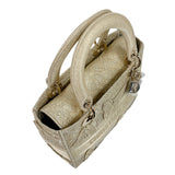 クリスチャン・ディオール Christian Dior レディディライトミディアム M0565OEIF ゴールド コットン ハンドバッグ