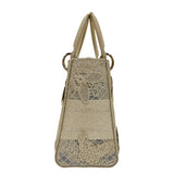 クリスチャン・ディオール Christian Dior レディディライトミディアム M0565OEIF ゴールド コットン ハンドバッグ