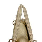 クリスチャン・ディオール Christian Dior レディディライトミディアム M0565OEIF ゴールド コットン ハンドバッグ