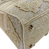 クリスチャン・ディオール Christian Dior レディディライトミディアム M0565OEIF ゴールド コットン ハンドバッグ