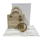 クリスチャン・ディオール Christian Dior レディディライトミディアム M0565OEIF ゴールド コットン ハンドバッグ