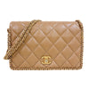 シャネル CHANEL マトラッセ　チェーンショルダーバッグ ベージュ　ゴールド金具 キャビアスキン レディース ショルダーバッグ