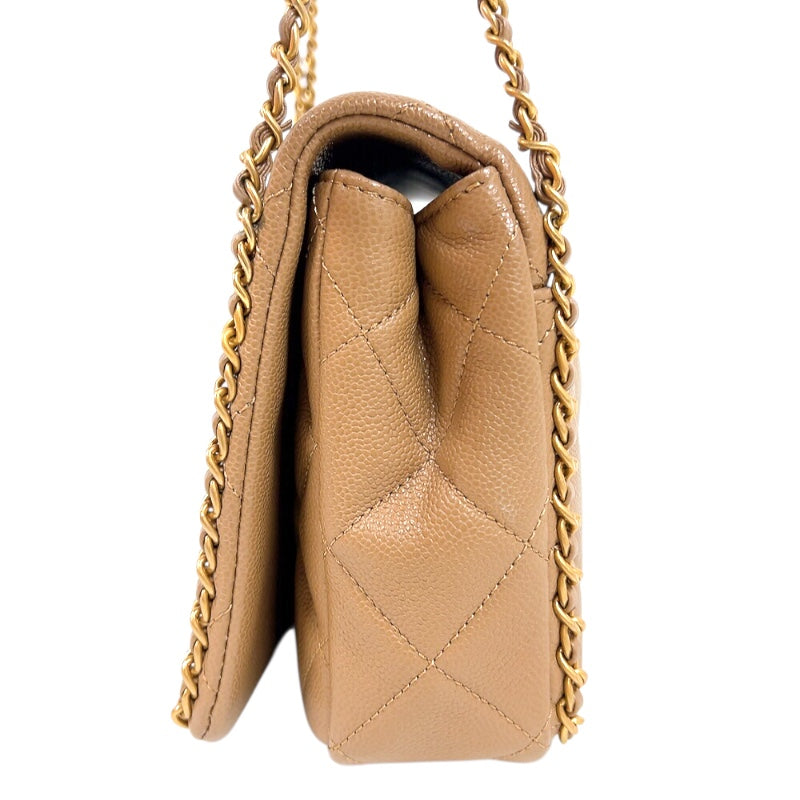シャネル CHANEL マトラッセ チェーンショルダーバッグ ベージュ