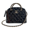 シャネル CHANEL マトラッセ　チェーンハンドルショルダーバッグ AP3354 ブラック　ゴールド金具 エナメル レディース ショルダーバッグ