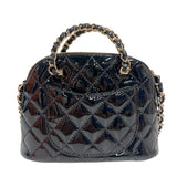 シャネル CHANEL マトラッセ　チェーンハンドルショルダーバッグ AP3354 ブラック　ゴールド金具 エナメル レディース ショルダーバッグ