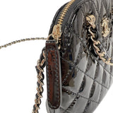 シャネル CHANEL マトラッセ　チェーンハンドルショルダーバッグ AP3354 ブラック　ゴールド金具 エナメル レディース ショルダーバッグ