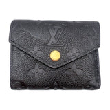 ルイ・ヴィトン LOUIS VUITTON ポルトフォイユ・ゾエ M62935 ノワール　ゴールド金具 モノグラム・アンプラント レディース 二つ折り財布
