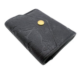 ルイ・ヴィトン LOUIS VUITTON ポルトフォイユ・ゾエ M62935 ノワール　ゴールド金具 モノグラム・アンプラント レディース 二つ折り財布