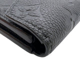 ルイ・ヴィトン LOUIS VUITTON ポルトフォイユ・ゾエ M62935 ノワール　ゴールド金具 モノグラム・アンプラント レディース 二つ折り財布