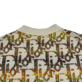 クリスチャン・ディオール Christian Dior オブリーク総柄ニットセーター 193M638AT344 アイボリー ウール メンズ セーター