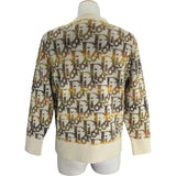 クリスチャン・ディオール Christian Dior オブリーク総柄ニットセーター 193M638AT344 アイボリー ウール メンズ セーター