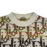 クリスチャン・ディオール Christian Dior オブリーク総柄ニットセーター 193M638AT344 アイボリー ウール メンズ セーター