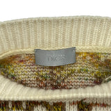 クリスチャン・ディオール Christian Dior オブリーク総柄ニットセーター 193M638AT344 アイボリー ウール メンズ セーター