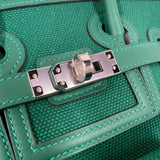 エルメス HERMES バーキン25カーゴ K刻印　(2025年製) ヴェールモワイヤン　シルバー金具 トワル/スイフト レディース ハンドバッグ