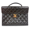 シャネル CHANEL ココマークマトラッセブリーフケース A02794 ブラック　ゴールド金具 ラムスキン レディース ブリーフケース