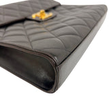 シャネル CHANEL ココマークマトラッセブリーフケース A02794 ブラック　ゴールド金具 ラムスキン レディース ブリーフケース