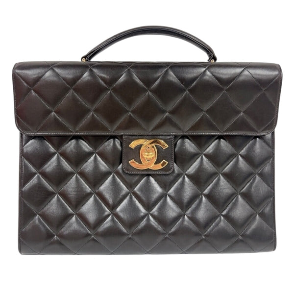 シャネル CHANEL ココマークマトラッセブリーフケース A02794 ブラック