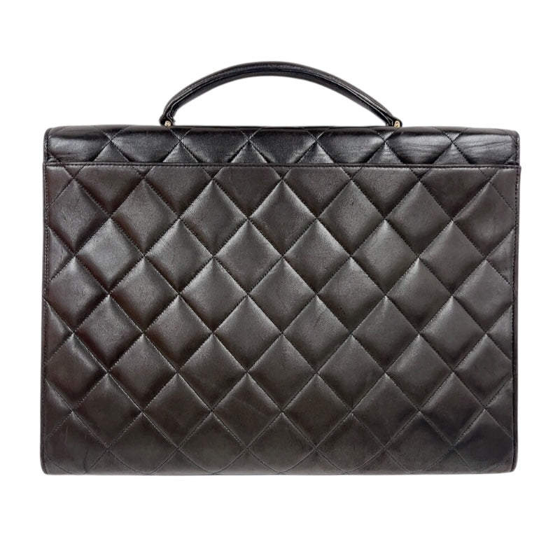 シャネル CHANEL ココマークマトラッセブリーフケース A02794 ブラック
