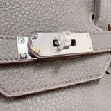 エルメス HERMES バーキン35　 □Q刻　(2013年製) エタン　シルバー金具　 トリヨンクレマンス レディース ハンドバッグ