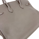 エルメス HERMES バーキン35　 □Q刻　(2013年製) エタン　シルバー金具　 トリヨンクレマンス レディース ハンドバッグ