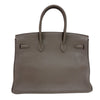 エルメス HERMES バーキン35　 □Q刻　(2013年製) エタン　シルバー金具　 トリヨンクレマンス レディース ハンドバッグ