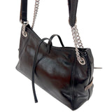 ルイ・ヴィトン LOUIS VUITTON キャリーオールバイブBB M12888 ブラック　シルバー金具 LVバイブ レディース ショルダーバッグ