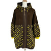 ルイ・ヴィトン LOUIS VUITTON モノグラム総柄ニットジップアップパーカー FJKC14 ブラウン ウール レディース パーカー