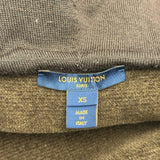 ルイ・ヴィトン LOUIS VUITTON モノグラム総柄ニットジップアップパーカー FJKC14 ブラウン ウール レディース パーカー