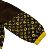 ルイ・ヴィトン LOUIS VUITTON モノグラム総柄ニットジップアップパーカー FJKC14 ブラウン ウール レディース パーカー