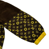 ルイ・ヴィトン LOUIS VUITTON モノグラム総柄ニットジップアップパーカー FJKC14 ブラウン ウール レディース パーカー