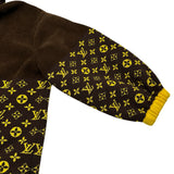ルイ・ヴィトン LOUIS VUITTON モノグラム総柄ニットジップアップパーカー FJKC14 ブラウン ウール レディース パーカー