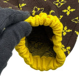 ルイ・ヴィトン LOUIS VUITTON モノグラム総柄ニットジップアップパーカー FJKC14 ブラウン ウール レディース パーカー