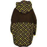 ルイ・ヴィトン LOUIS VUITTON モノグラム総柄ニットジップアップパーカー FJKC14 ブラウン ウール レディース パーカー