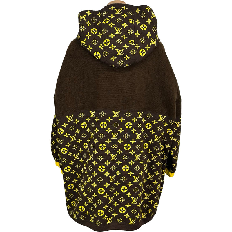 ルイ・ヴィトン LOUIS VUITTON モノグラム総柄ニットジップアップパーカー FJKC14 ブラウン ウール レディース パーカー ルイ・ヴィトン LOUIS VUITTON モノグラム総柄ニットジップアップ