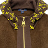 ルイ・ヴィトン LOUIS VUITTON モノグラム総柄ニットジップアップパーカー FJKC14 ブラウン ウール レディース パーカー