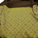 ルイ・ヴィトン LOUIS VUITTON モノグラム総柄ニットジップアップパーカー FJKC14 ブラウン ウール レディース パーカー