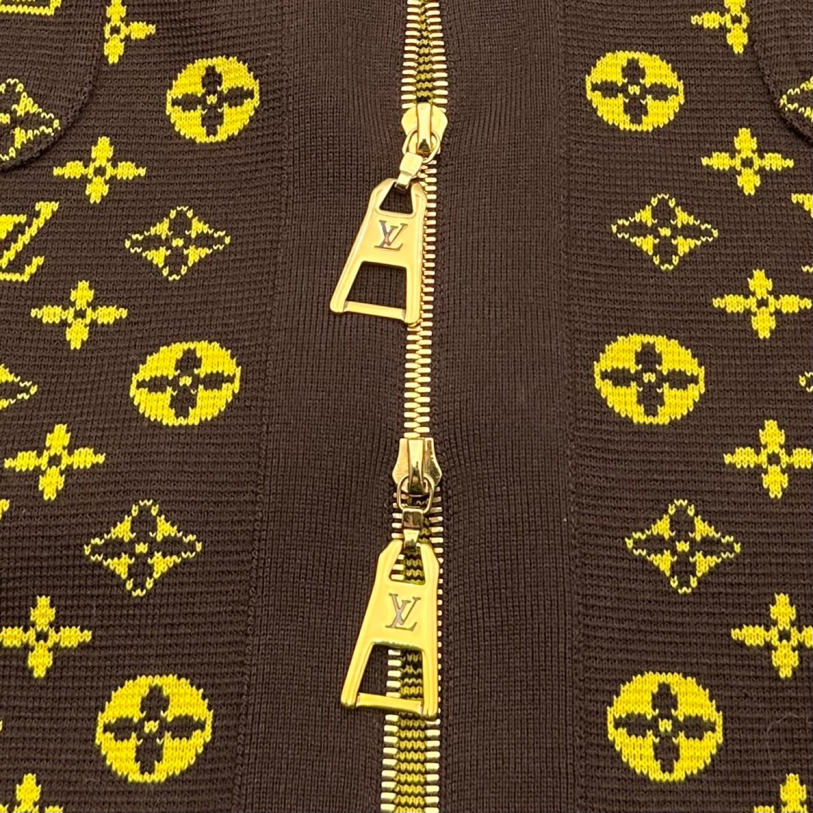 ルイ・ヴィトン LOUIS VUITTON モノグラム総柄ニットジップアップ