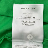 ジバンシィ GIVENCHY ラインストーンロゴ半袖Tシャツ BW70AS3YGQ グリーン コットン レディース 半袖Ｔシャツ
