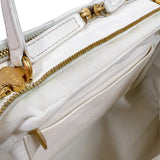 シャネル CHANEL マトラッセ2wayボーリングバッグ AS3740 ホワイト　ゴールド金具 カーフスキン レディース ショルダーバッグ