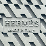 エルメス HERMES シェーヌダンクルサンダル ブラック レザー レディース サンダル