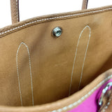 エルメス HERMES ガーデンファイル28 Z刻印 (2021年製) ビスキュイ　ローズパープル トワル　ネゴンダ レディース トートバッグ