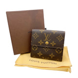 ルイ・ヴィトン LOUIS VUITTON ポルトモネ・ビエカルトクレディ M61652 ブラウン モノグラム レディース 三つ折り財布